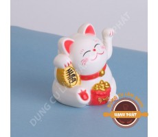 Mèo Thần Tài nhựa siêu yêu trang trí bánh kem - Phụ kiện bánh sinh nhật